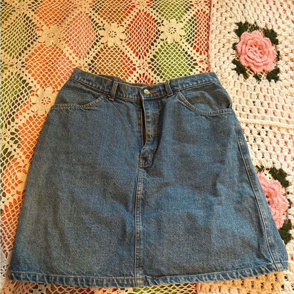 Stylish Blue Denim A-Line Skirt